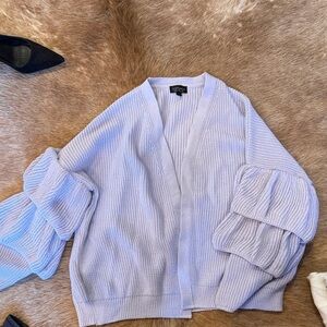 Lavender Open-Front Women Sweater